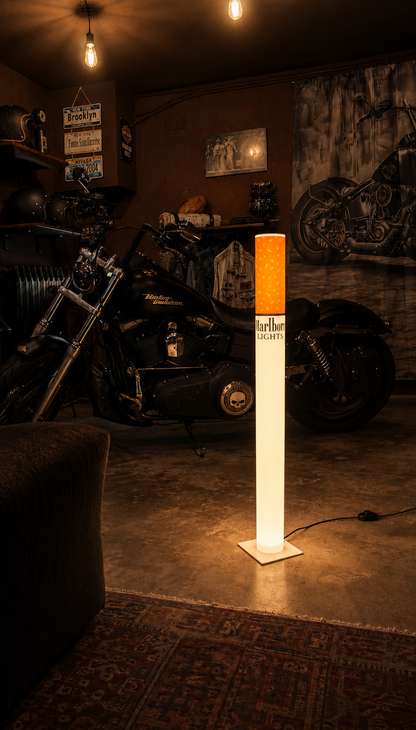Marlboro Lamp | Vintage Giant Cigarette Lamp 95 cm (37.4") Retro Floor Lamp, Man Cave & Home Bar Decor